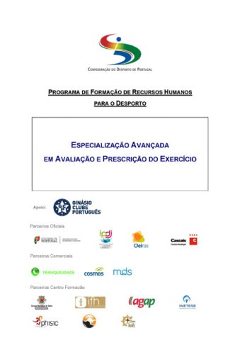 Especialiação Avançada em Avaliação e Prescrição do Exercício Lisboa 2013