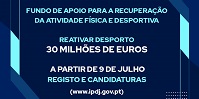 “Reativar Desporto” com candidaturas abertas entre 9 de julho e 16 de agosto
