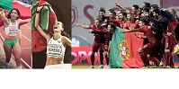 Portugal com quatro títulos europeus em futebol e atletismo
