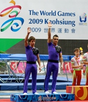 Jogos Mundiais 2009 – test event Trampolins conquistam medalhas