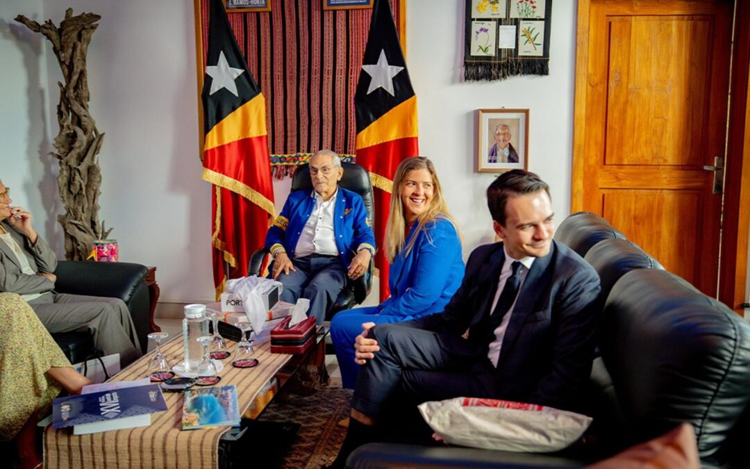 Daniel Monteiro ao lado da Ministra da Cultura, Juventude e Desporto em Timor-Leste