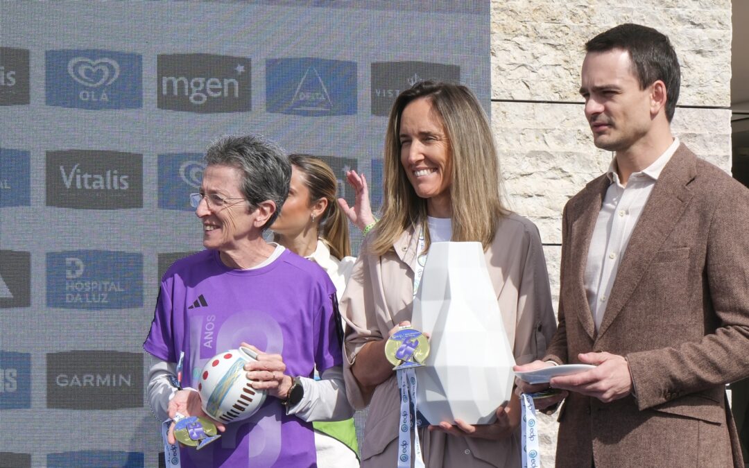 Daniel Monteiro na entrega de prémios da Meia Maratona de Lisboa