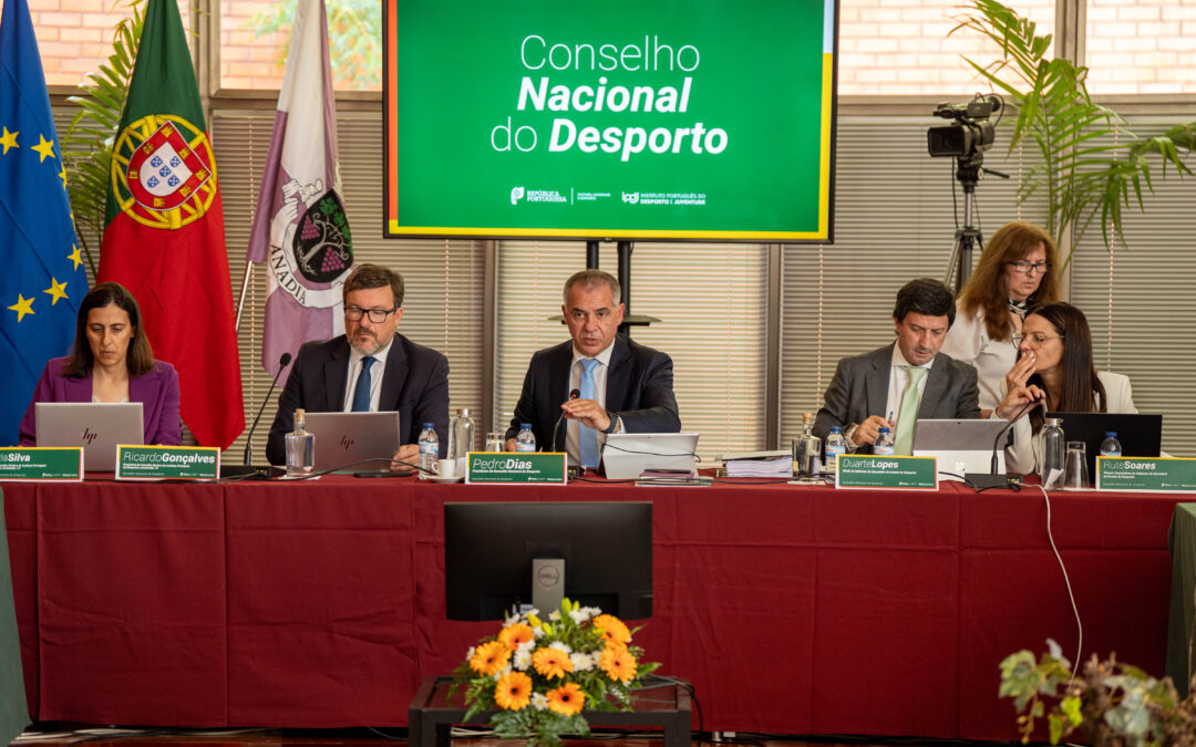 Daniel Monteiro na reunião plenária do Conselho Nacional do Desporto