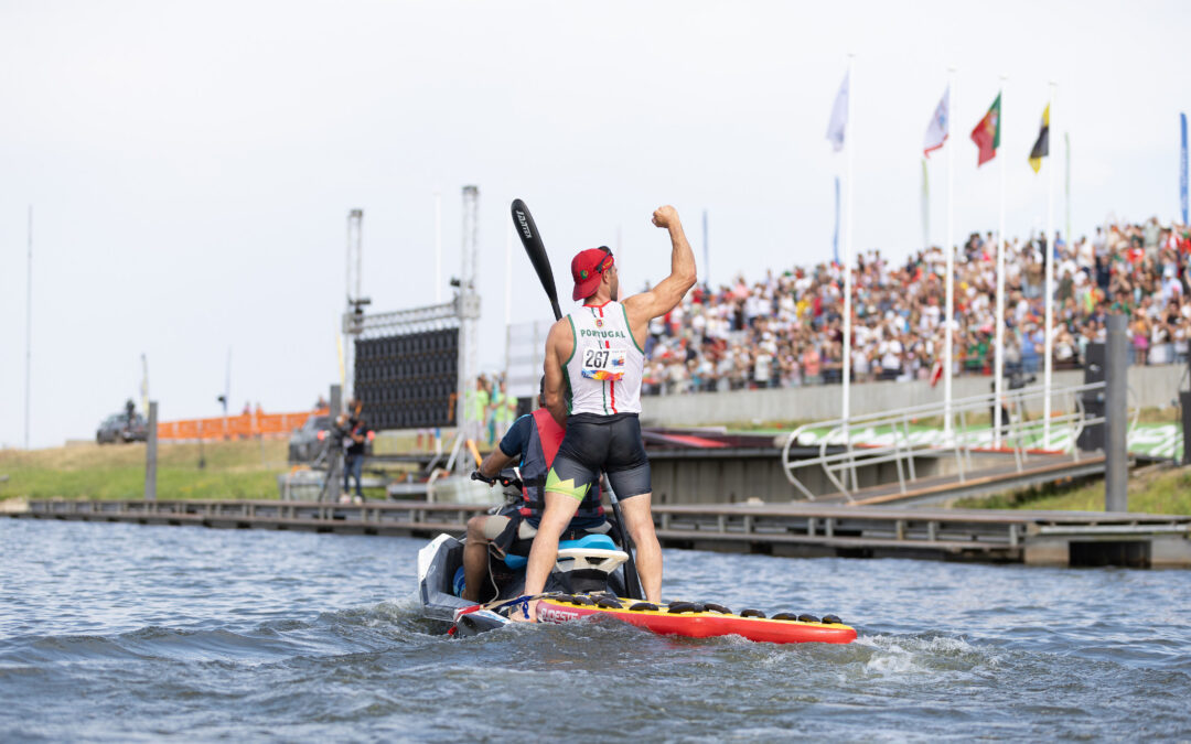 Daniel Monteiro no último dia do Europeu de Canoagem de Velocidade em Montemor-o-Velho